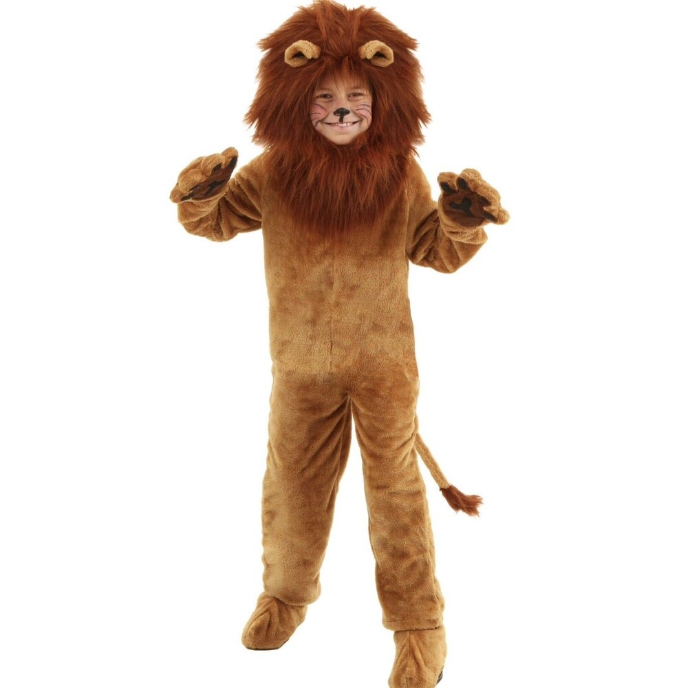 Child Deluxe Lion Costume Halloween Size L 12-14 Years New In Bag